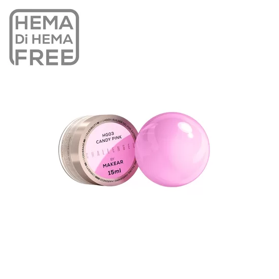 Gēls Makear, Candy Pink HG03 - builder gel 15 ml
